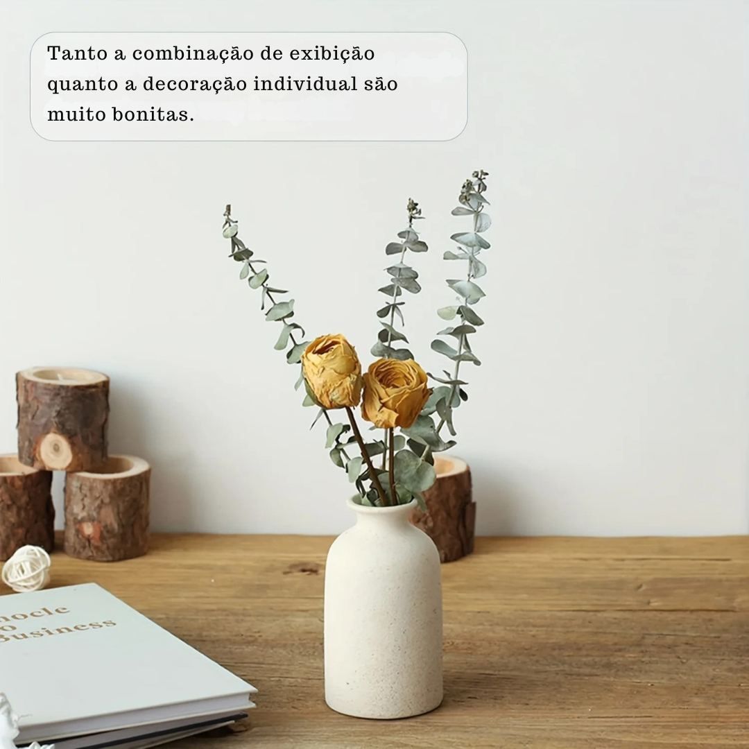 Vasos de Cerâmica Artesanal Conjunto com 3 Peças