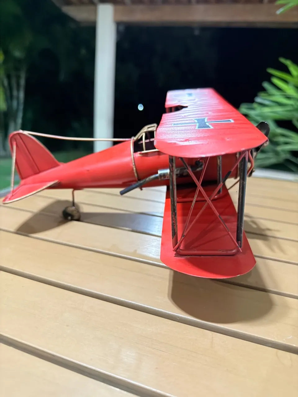 Avião Decoratvo em Metal - Decoração Para Casa