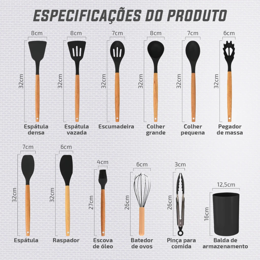 Kit Utensilios de Cozinha