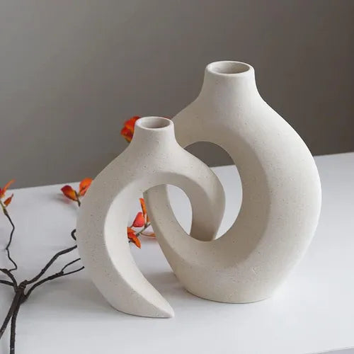 Vaso de Ceramica Decoração Coração
