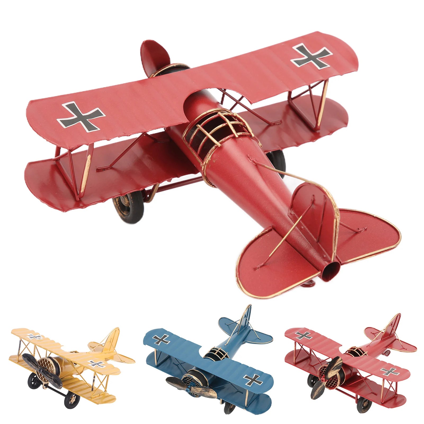 Avião Decoratvo em Metal - Decoração Para Casa