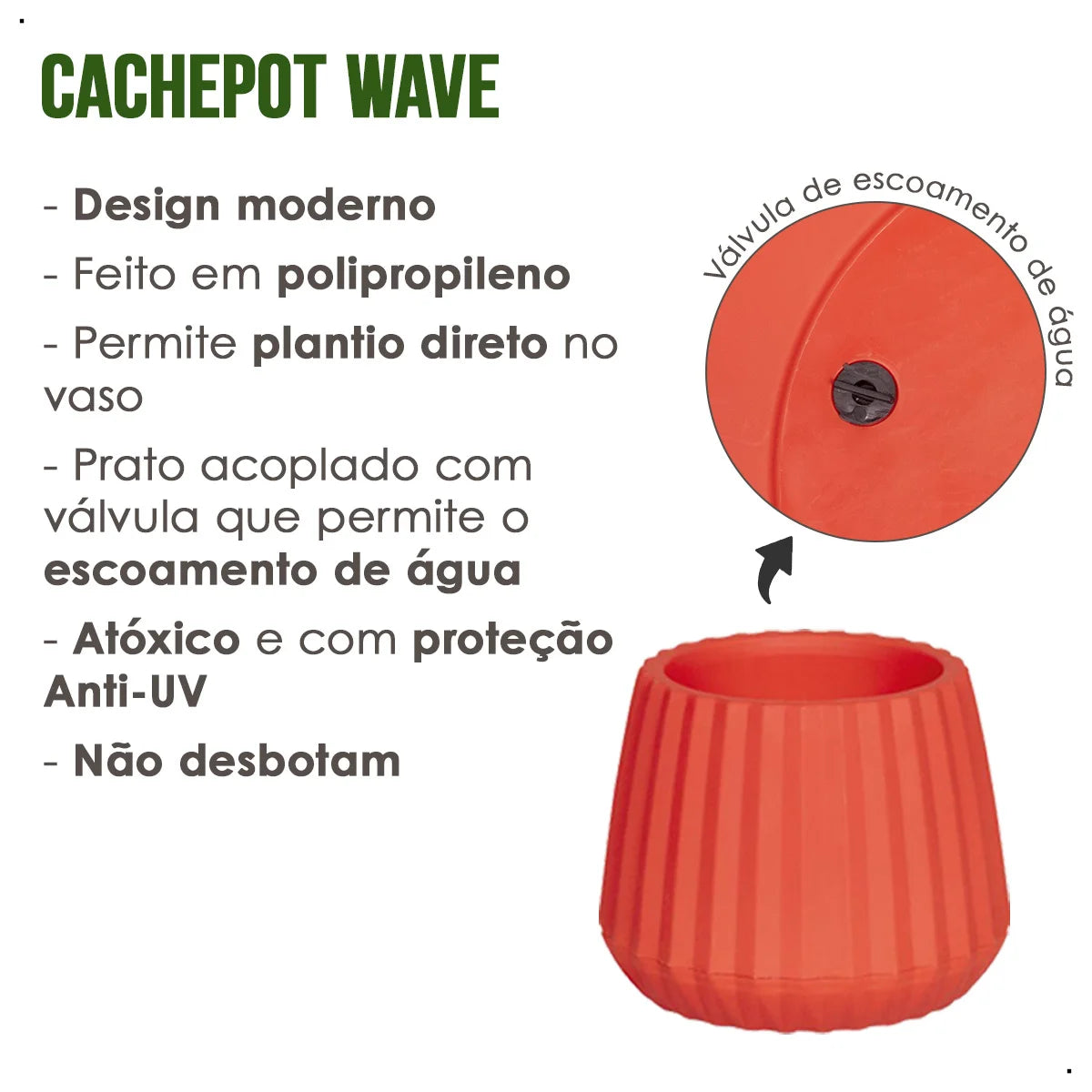 Cachepo Com Prato Integrado