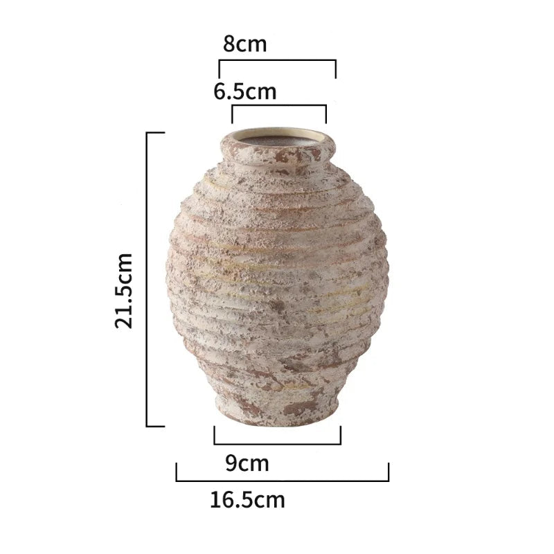 Vaso de Cerâmica Decoração Rústico Estivo Vintage Reliquia