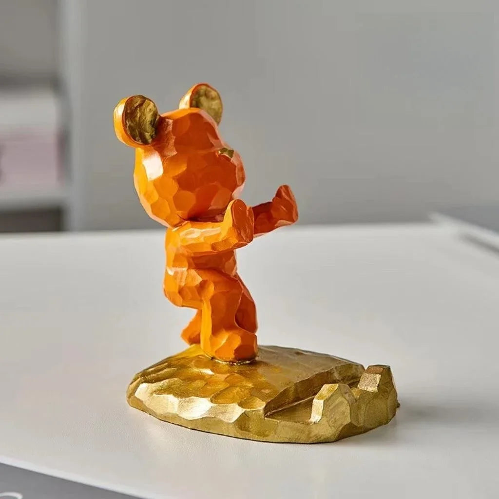 Porta Objetos Urso de Resina Decoração