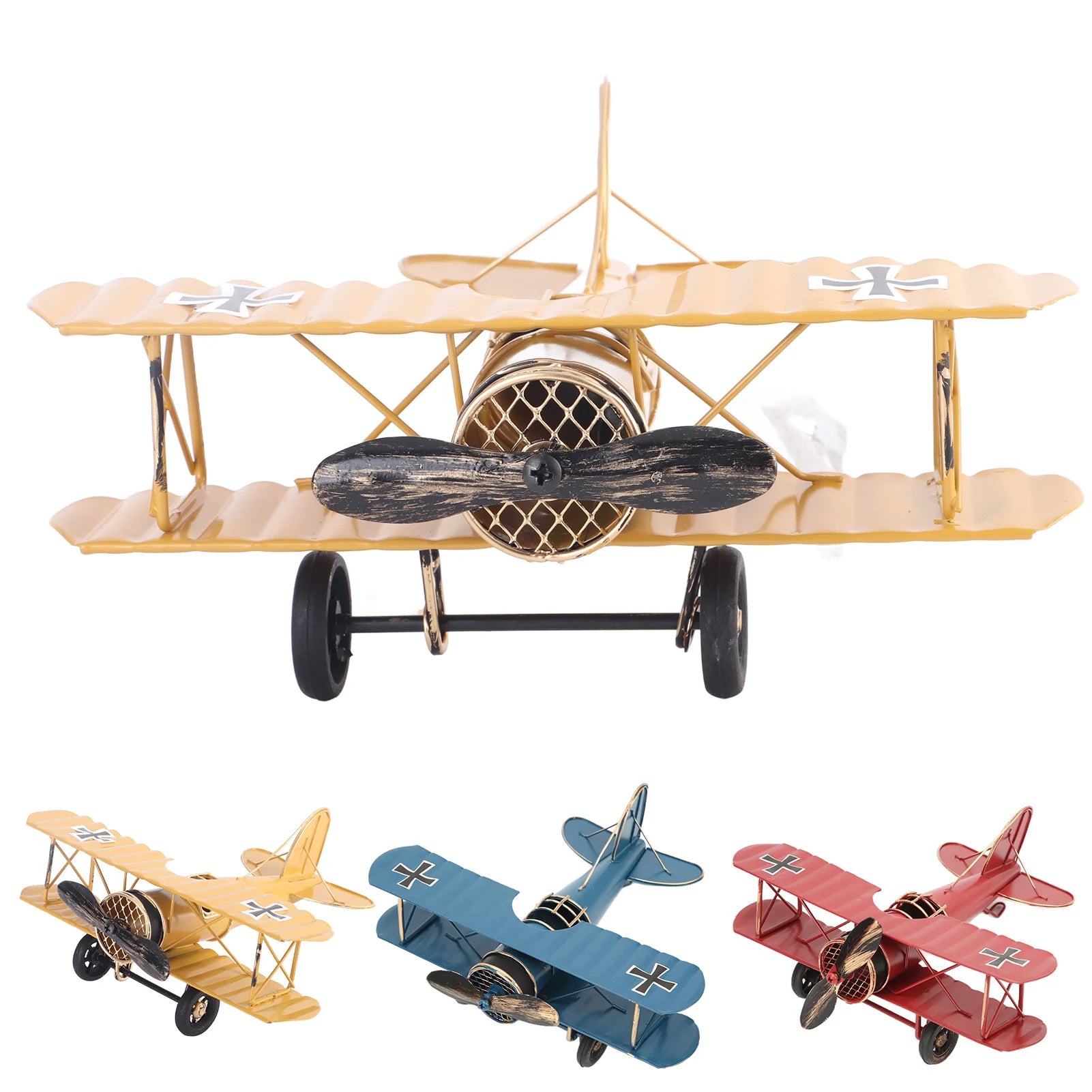 Avião Decoratvo em Metal - Decoração Para Casa