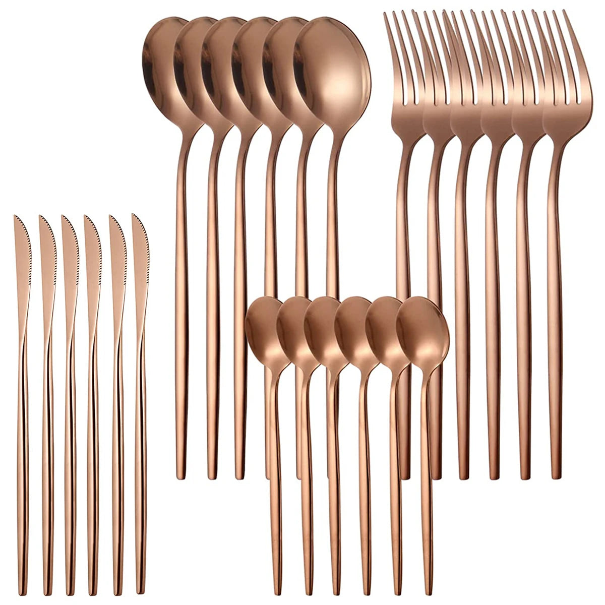 Jogo de Talheres Dourados Modus Talheres, Mesa Posta, Talheres Sofisticados, Ano Novo