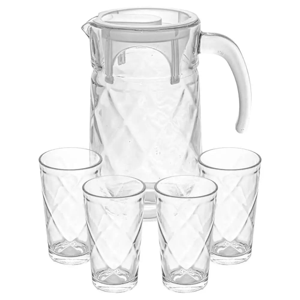 Jogo de Copos Com Jarra de Vidro