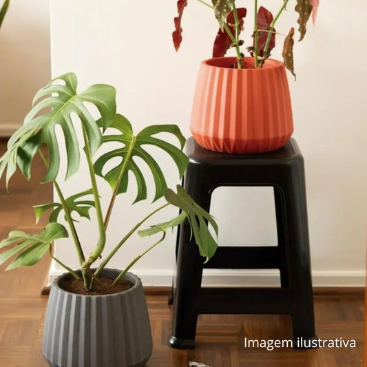 Cachepo Com Prato Integrado