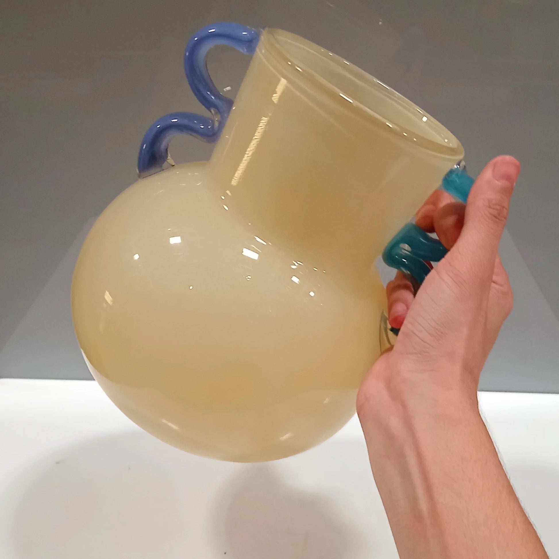 Vaso de Vidro Marfim