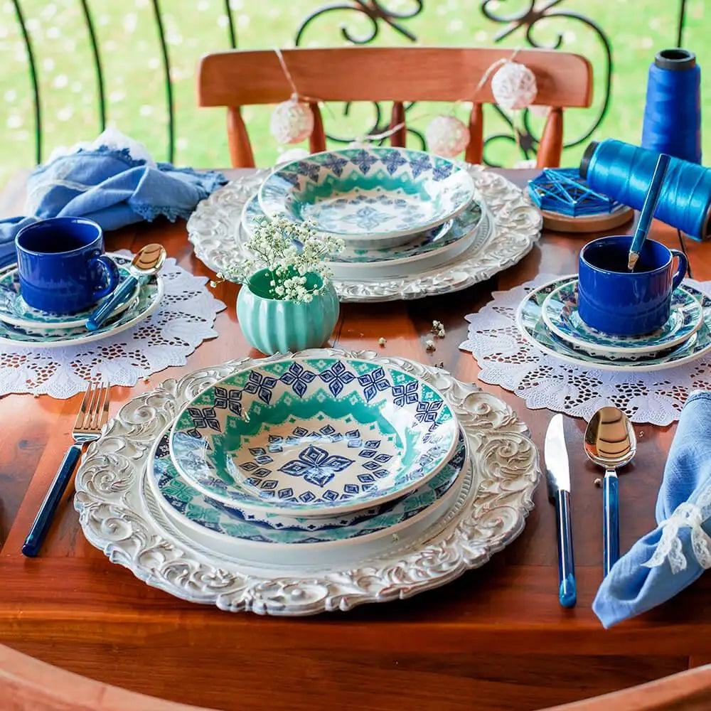 Mesa Posta Prato Porcelana