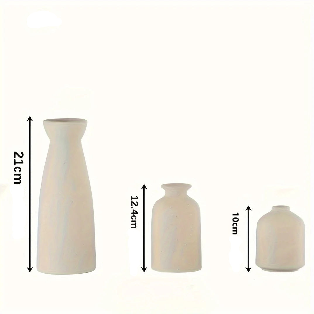 Vasos de Cerâmica Artesanal Conjunto com 3 Peças