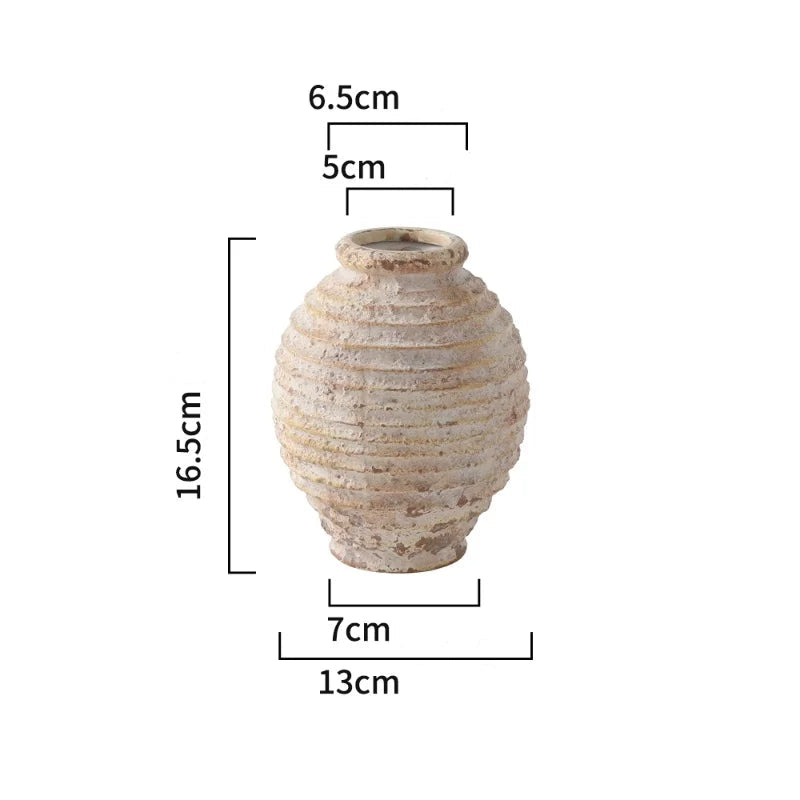 Vaso de Cerâmica Decoração Rústico Estivo Vintage Reliquia