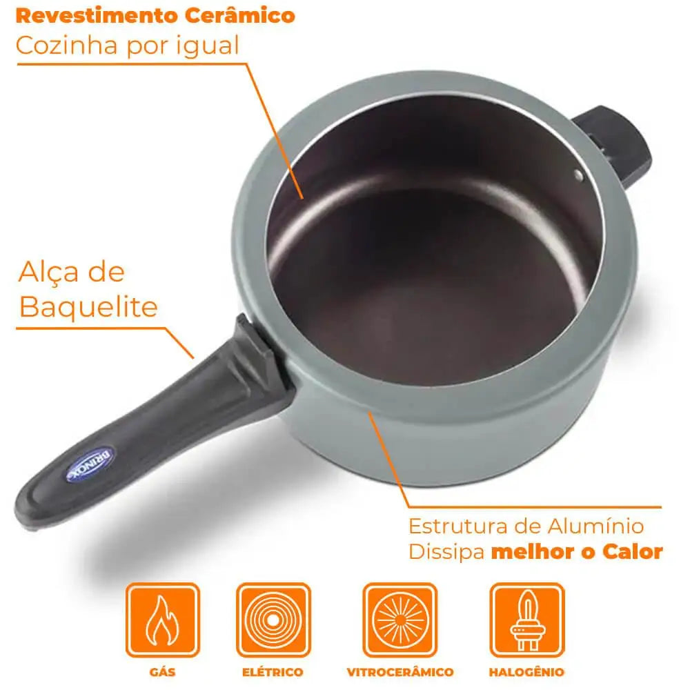 Panela de Pressão Antiaderente