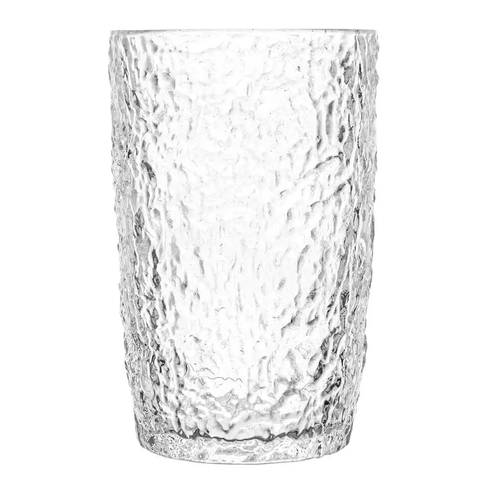 Copo De Cristal Transparente Martelado Petra 330ml 1 Peça - Lyor