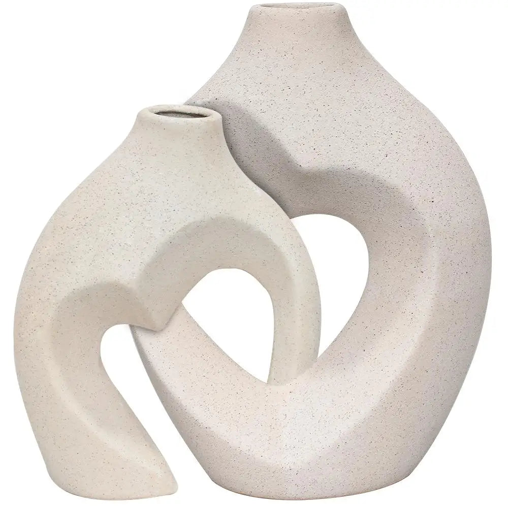 Vaso de Ceramica Decoração Coração