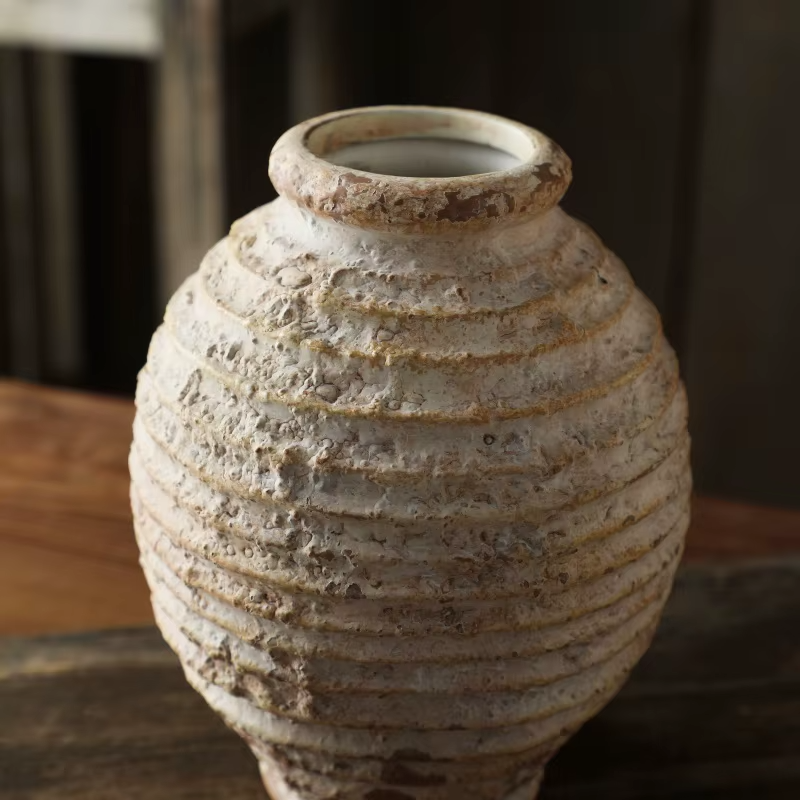 Vaso de Cerâmica Decoração Rústico Estivo Vintage Reliquia