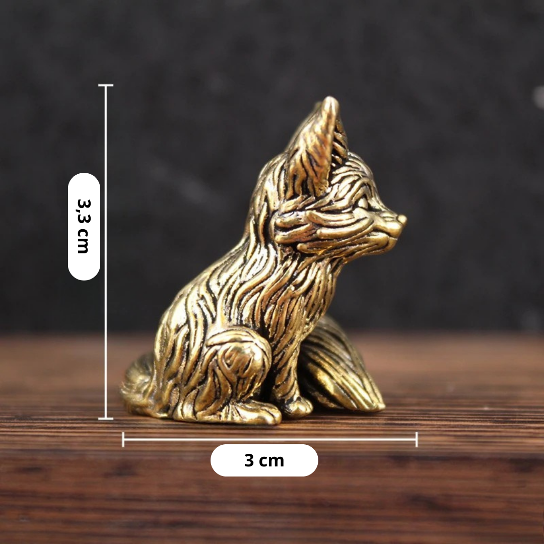 Miniatura Decorativa em Latão – Raposa, Lobo ou Caranguejo-Eremita Vintage