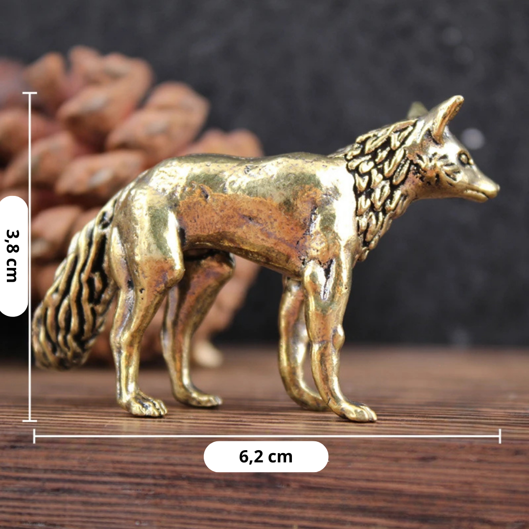 Miniatura Decorativa em Latão – Raposa, Lobo ou Caranguejo-Eremita Vintage