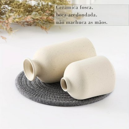 Vasos de Cerâmica Artesanal Conjunto com 3 Peças