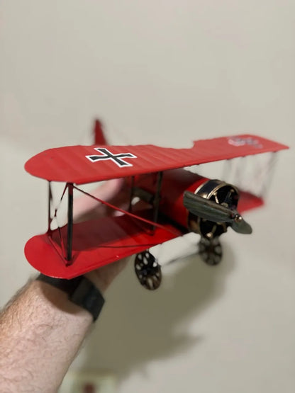 Avião Decoratvo em Metal - Decoração Para Casa