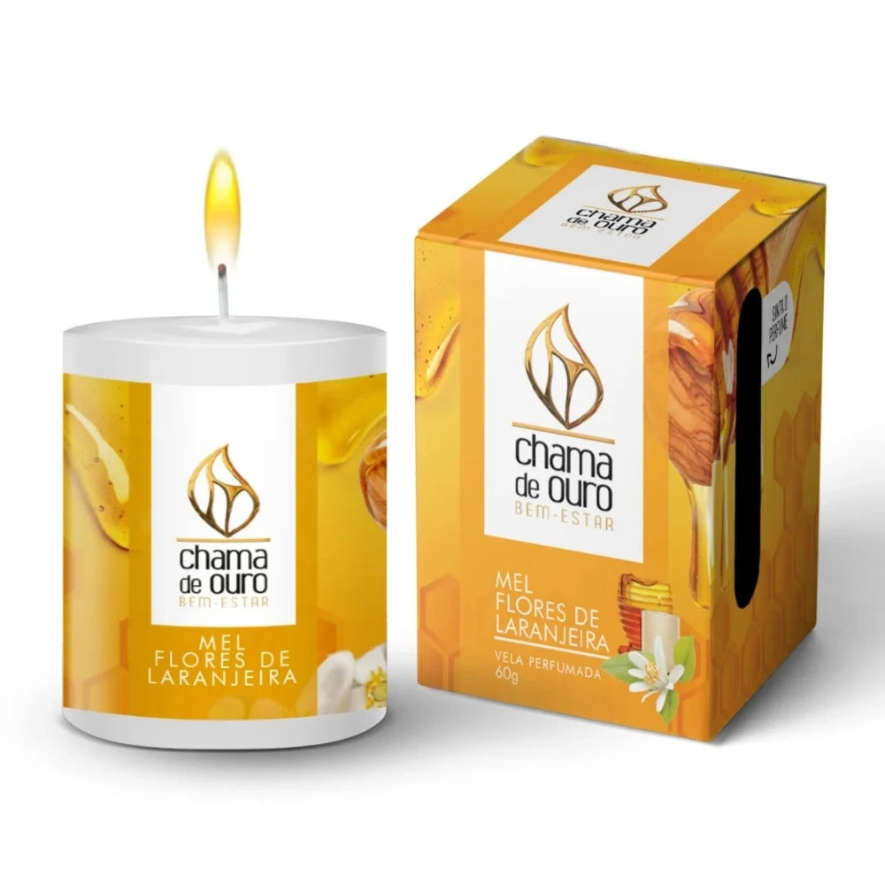 Vela Aromática Mel Casa e Decoração