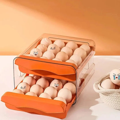 Porta Ovos com Gaveta Organização de Geladeira