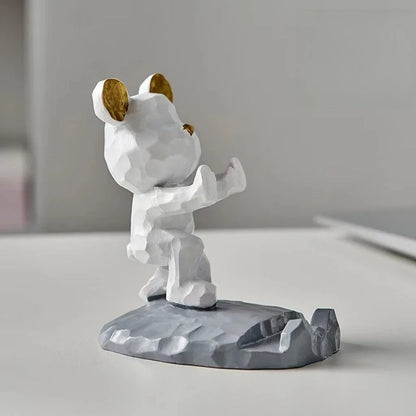 Porta Objetos Urso de Resina Decoração
