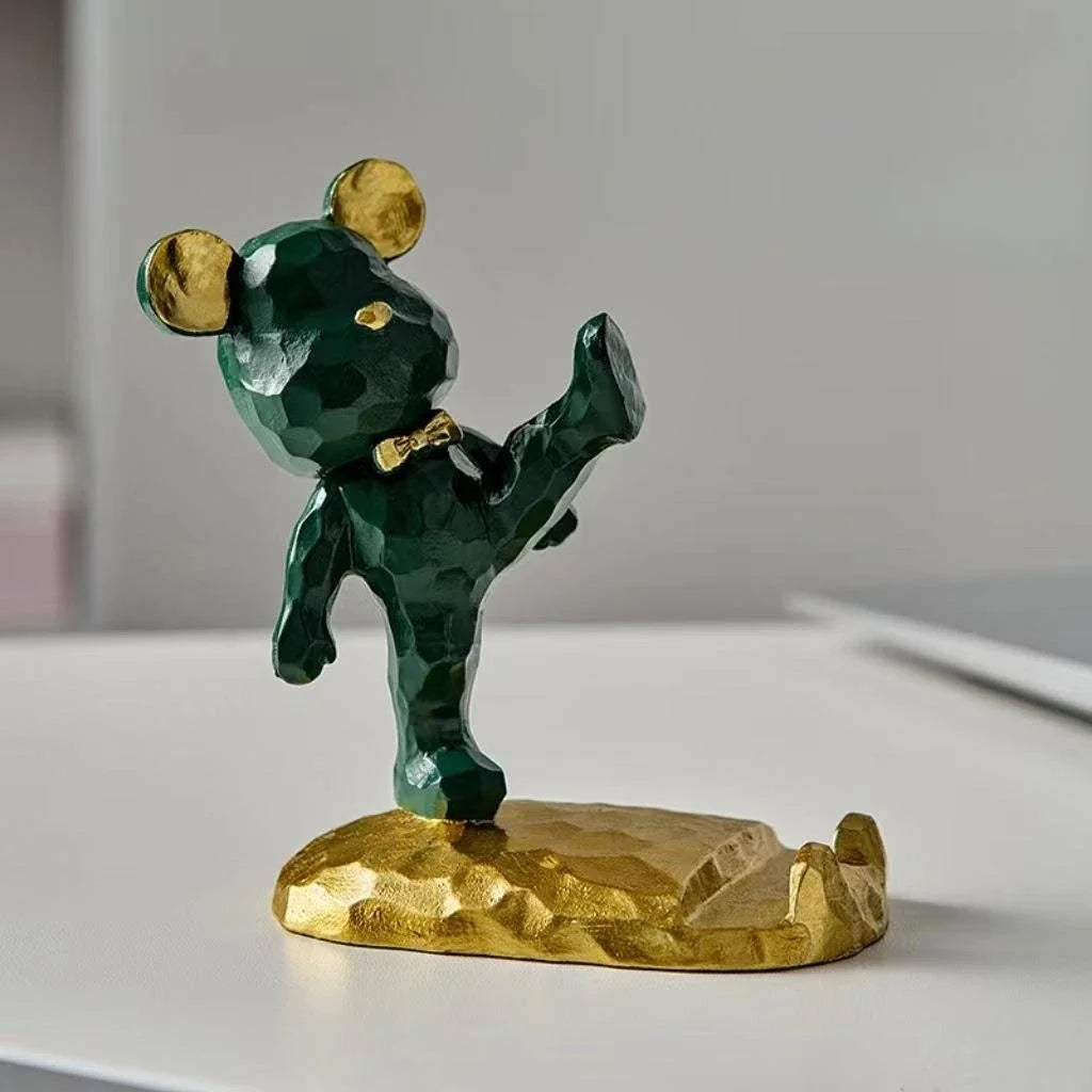 Porta Objetos Urso de Resina Decoração