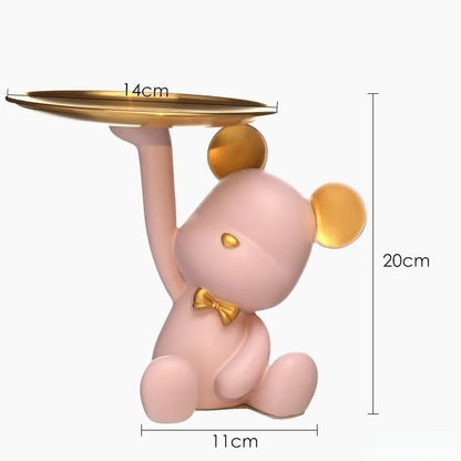 Porta Objetos Urso de Resina Decoração