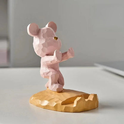 Porta Objetos Urso de Resina Decoração