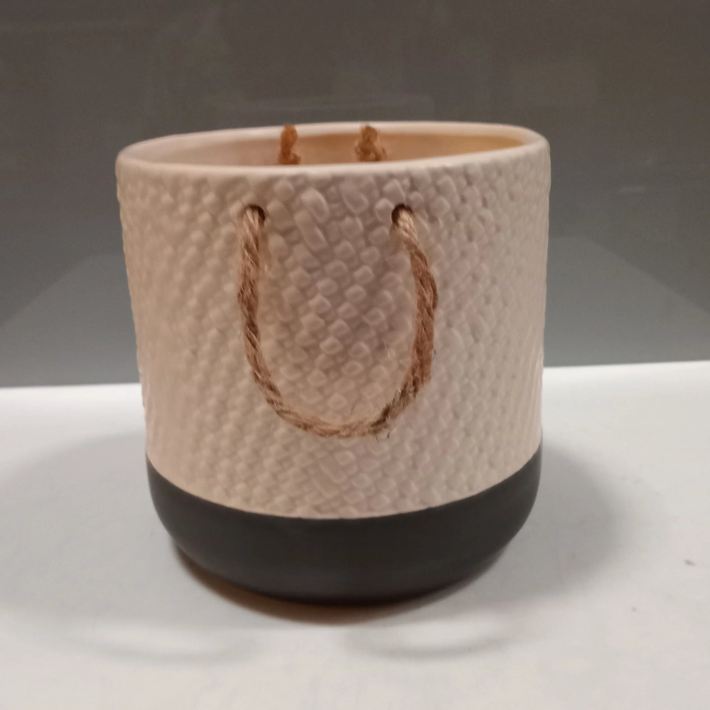 Cachepô em Cerâmica Branco 