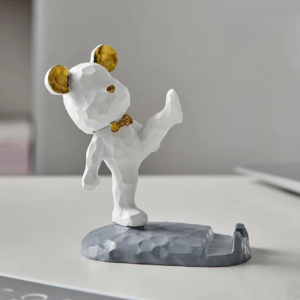 Porta Objetos Urso de Resina Decoração