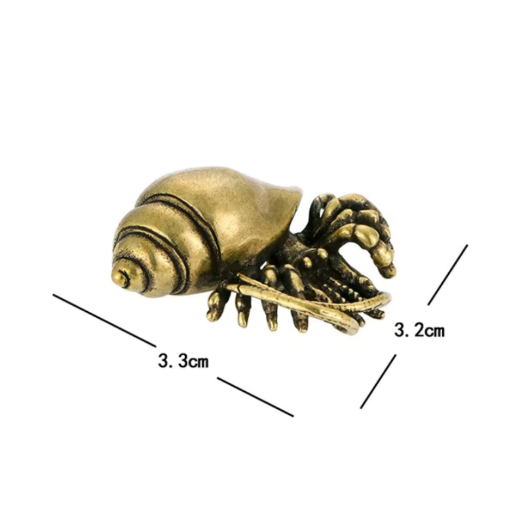 Miniatura Decorativa em Latão – Raposa, Lobo ou Caranguejo-Eremita Vintage